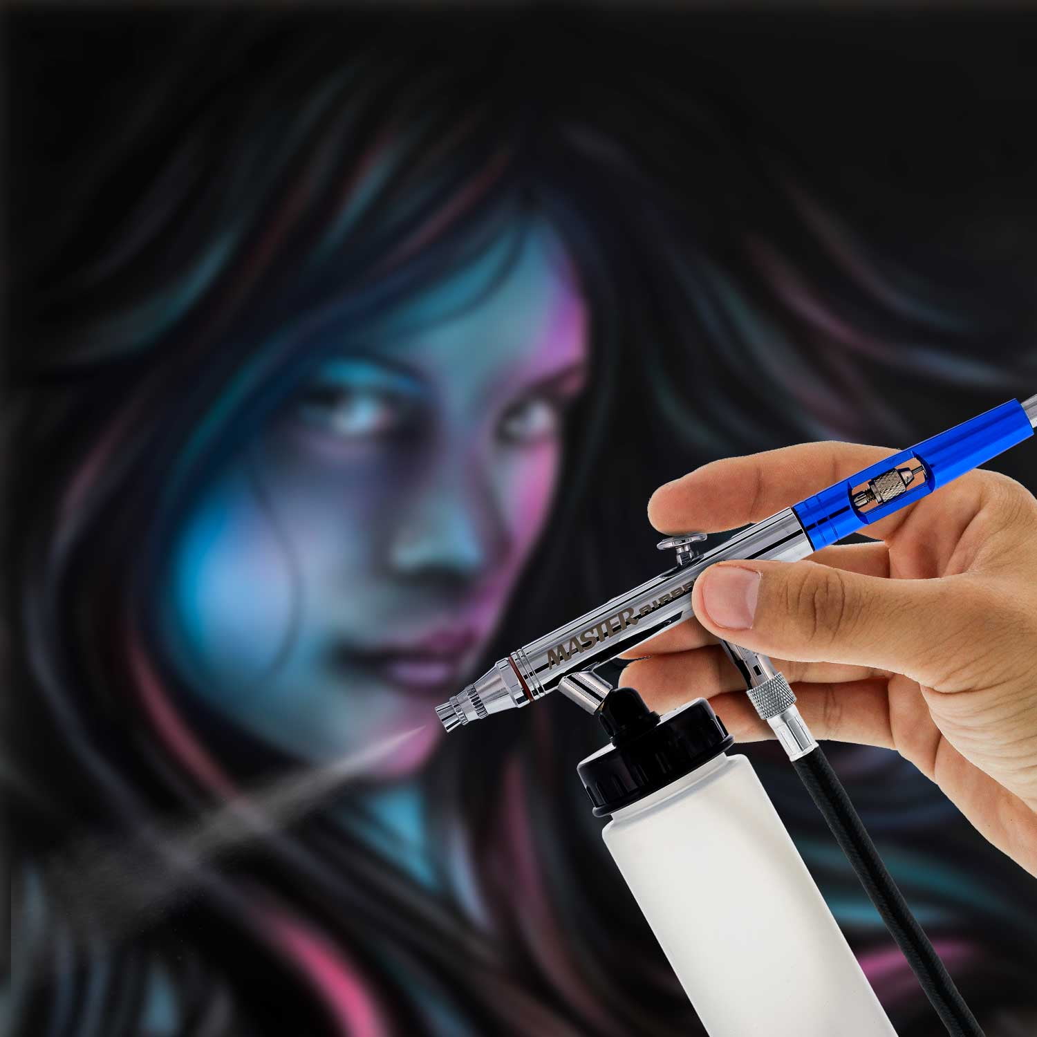 Buy PRO AllPurpose DUALACTION STUDIO AIRBRUSH SET 6 Airbrushes w