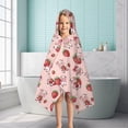 thumbnail image 6 of Pink Cow Strawberry Pattern Hooded Bath Towel，50"x30" for Ages 3 To 12 Kids, Quick Dry Lightweight Soft Microfiber Hood Beach Towel Cover Up for Kids, 6 of 7