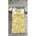 thumbnail image 3 of Ambesonne Mandala Quilted Bedspread Set 2 Pcs, Geometric Vivid, Twin Size, Yellow and White, 3 of 3