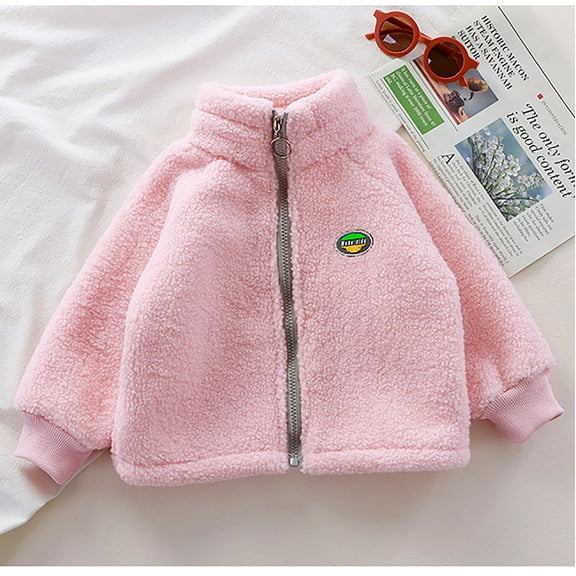 Toddler Fleece Jacket For Boys Long Sleeve Girls Half Zip Pullover Winter Sweaters For Girls Girls Clothing Size 12-18 Months