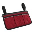 thumbnail image 4 of Sac Pochette pour Fauteuil Roulant, Sac Latéral pour Fauteuil Roulant Largement Applicable Design multi-Poches Fiable Imperméable Haute Capacité pour Chaises Mobiles Noir, Rouge, 4 of 7