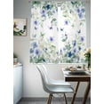 thumbnail image 4 of Leaf Butterfly Sheer Curtains 72 Inch Length 2 Panels Set, Watercolor Sage Green Purple Floral Voile Window Treatment Rod Pocket Curtains Sheers Drapes for Bedroom/Living Room/Kitchen 52"x72"x2, 4 of 7