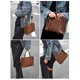 thumbnail image 5 of Bolsos Bolsillo Hombro Bolsas Cuerpo Cruzado Bolso para Mujeres Color Sólido Cuero Compras Viajes, 5 of 9