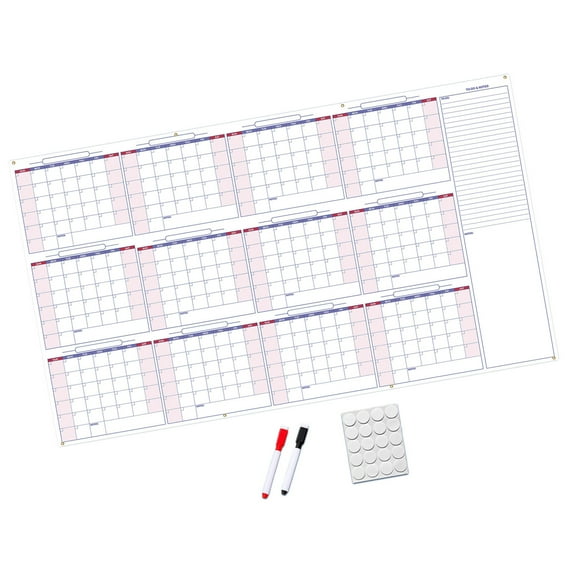 2026 Wall Calendar Planner 2026 Full Year to View Calendar Erasable Wall Planner Family Home Organiser Yearly Planner