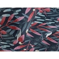 thumbnail image 3 of Ambesonne Leafy Design Quilted Coverlet 3 Pcs, Modern Tropical Leaves, Queen Size, Dark Coral Slate Blue, 3 of 4