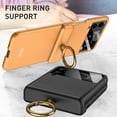 thumbnail image 5 of SaniMore Case for Samsung Galaxy Z Flip 3 6.7" 2021, Hinge Protection All-inclusive 360 Degree Rotating Metal Ring/Kickstand Wireless Charigng Lens Film Folding Case for Galaxy Z Flip 3, Purple, 5 of 8