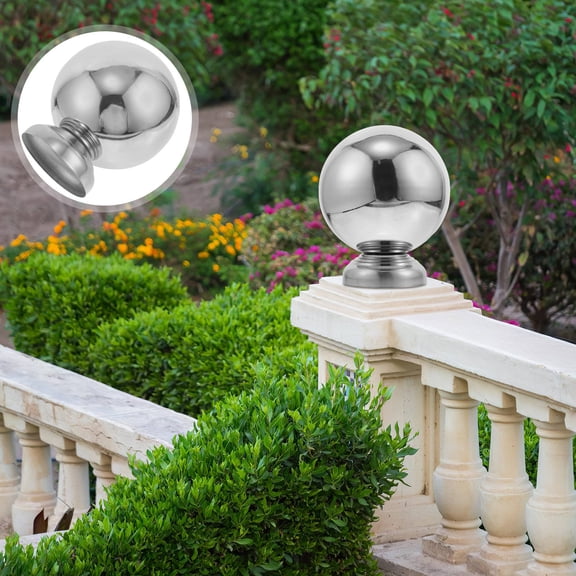 Luxshiny Reflective Gazing Globe with Base Stand, Decorative Garden Sphere for Outdoor Patio and Lawn, 1 Piece