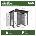 Lean To Outside Racking Aoxun Lean to Shed Outdoor Storage Metal Sheds 4'x8' with Triple Door ...