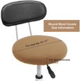 thumbnail image 2 of Round Bar Stool Covers Washable Stool Cushion Slipcover Elastic Bar Chair Covers for 14-17 Inch Chair (Camel Color, 4), 2 of 7