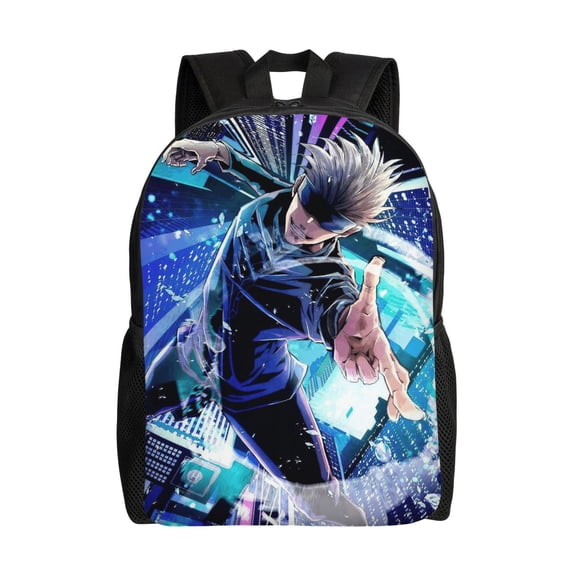 Gojo Satoru Jujutsu Kaisen Large Backpack Lightweight Laptop Bag Daypack Bookbag Travel Backpack for Men Women