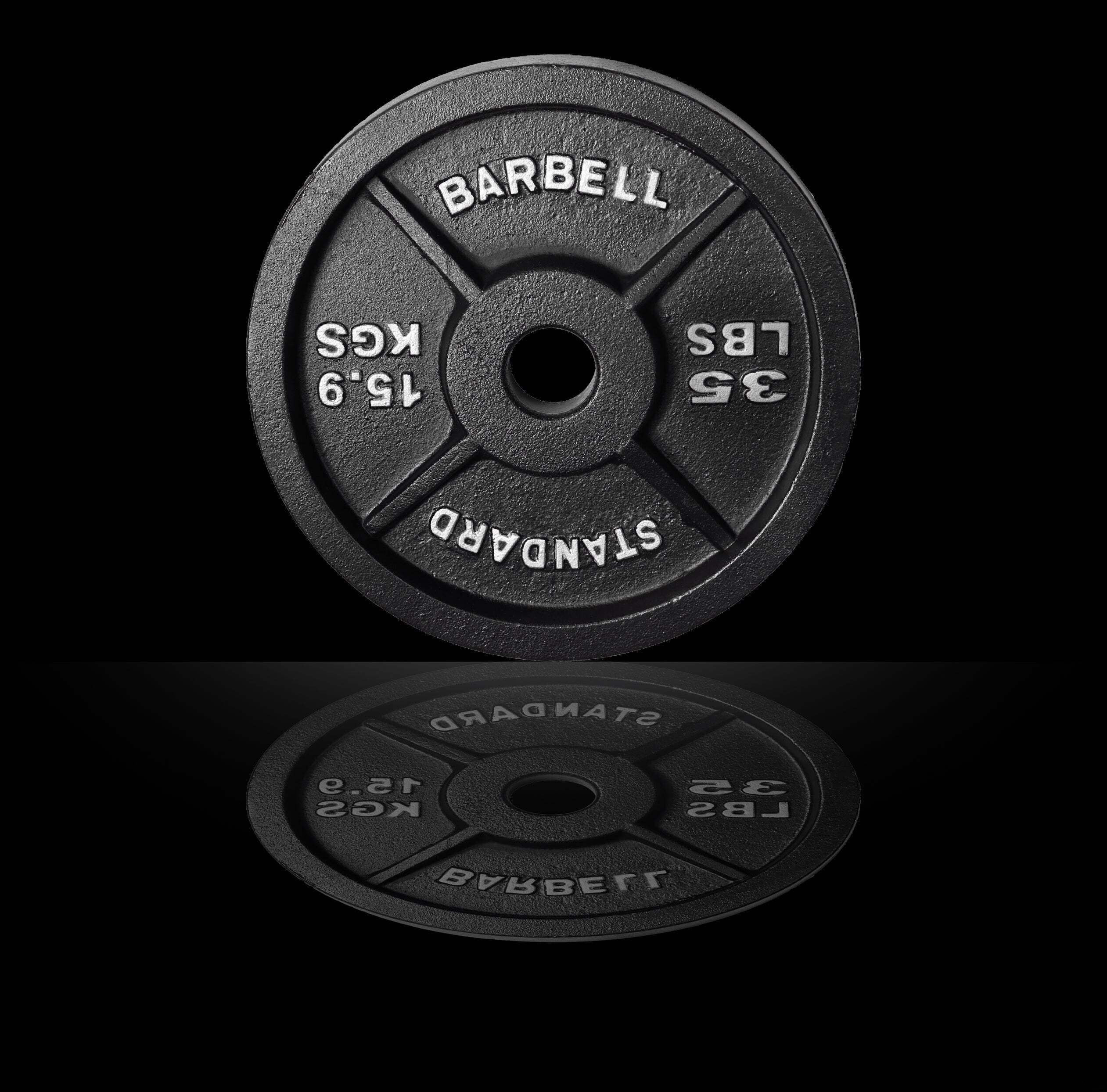 Deltech Fitness 35 lb Olympic Weight Plate Pair, Cast Iron