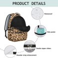 thumbnail image 4 of Leopard Print Backpack for School,Cute School Bag,Schoolbag with Adjustable Shoulder Straps & Padded Back,15.3"x11"x7.1"., 4 of 6
