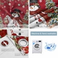 thumbnail image 2 of Fsddascl Red Christmas Snowman Blackout Curtains for Bedroom/Living Room, Thermal Insulated Kitchen Curtains, Xmas Tree Poinsettia Balls Grommet Darkening Window Treatment Drapes 52"x63"x2, 2 of 6