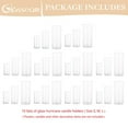 thumbnail image 4 of Glasseam Clear Glass Cylinder Hurricane Candle Holder Vases Set of 30 (4"+6"+7.8"High), 4 of 9