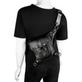 thumbnail image 5 of Jiibva Gothic Punk Rivet Purse Satchel, PU Leather Shoulder Crossbody Top-Handle Bag Tote Handbag, Retro Trends Black Shoulder Waist Bags for Men Women, 5 of 7