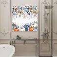 thumbnail image 4 of Wall Art Prints, Orange Blue Pumpkins Fall Framed Canvas Prints for Bedroom Living Room Bathroom Office, Thanksgiving Eucalyptus Leaf Autumn Gallery Wrap Wall Art Poster for Gifts Home Decor 28"x28", 4 of 9