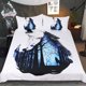 thumbnail image 1 of Lobo Aullador Azul Juego de Cama Nativo Americano Lt10, 1 of 5