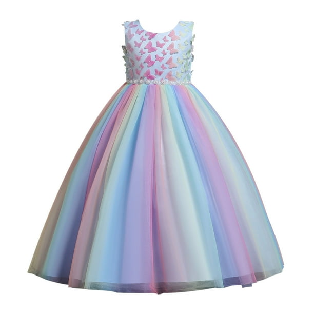 Flower girl store rainbow dress