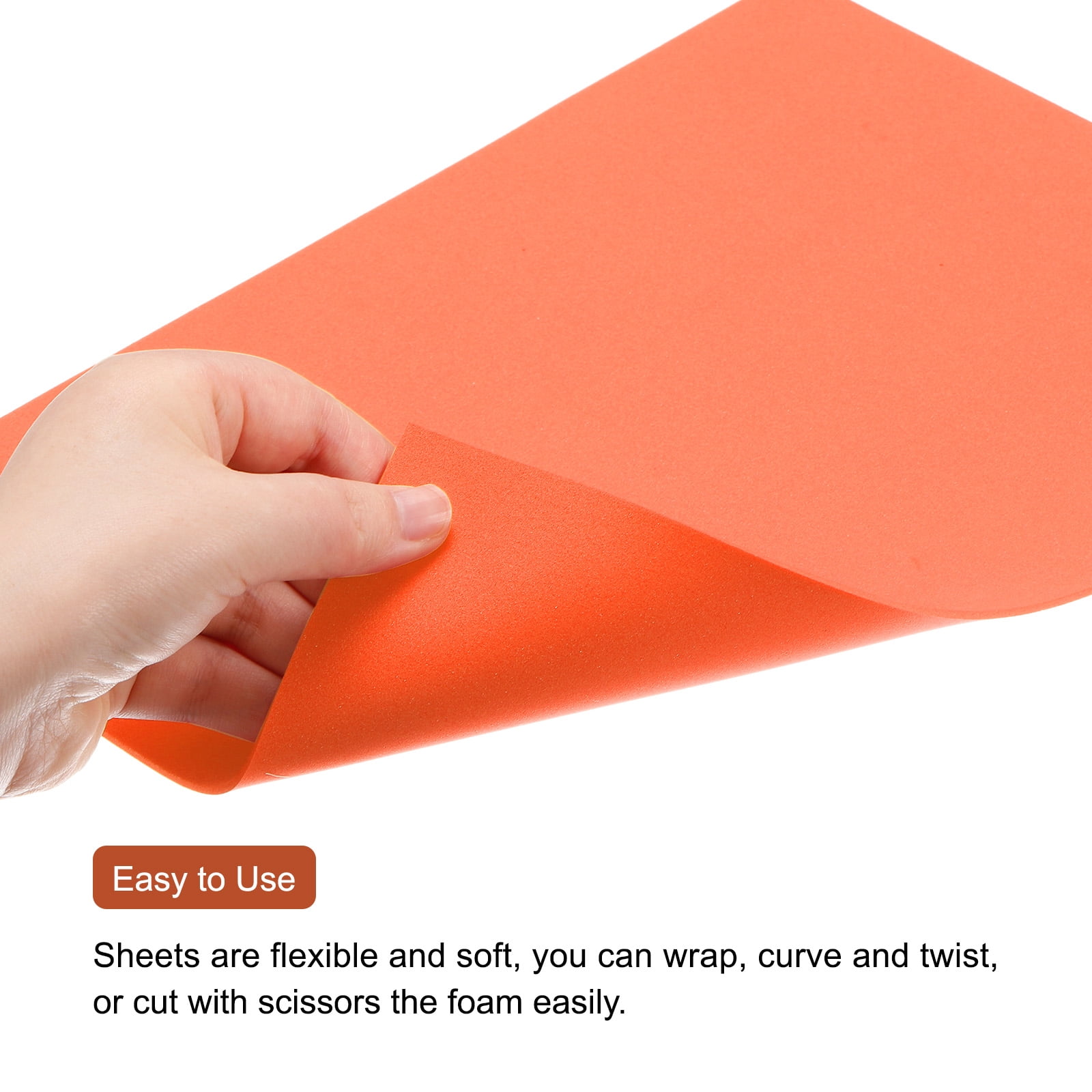 EVA Foam Sheets Orange 12 Inch x 9 Inch 2mm Thickness for Crafts DIY Pack of 30
