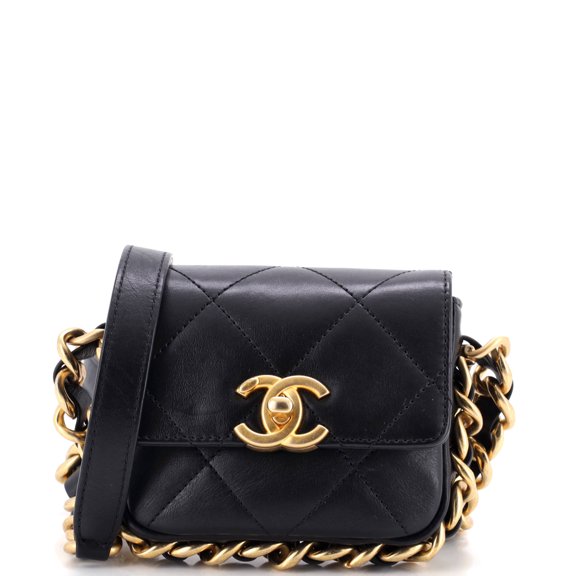 Pre-Owned Framing Chain Flap Bag Quilted Calfskin Mini By Rebag