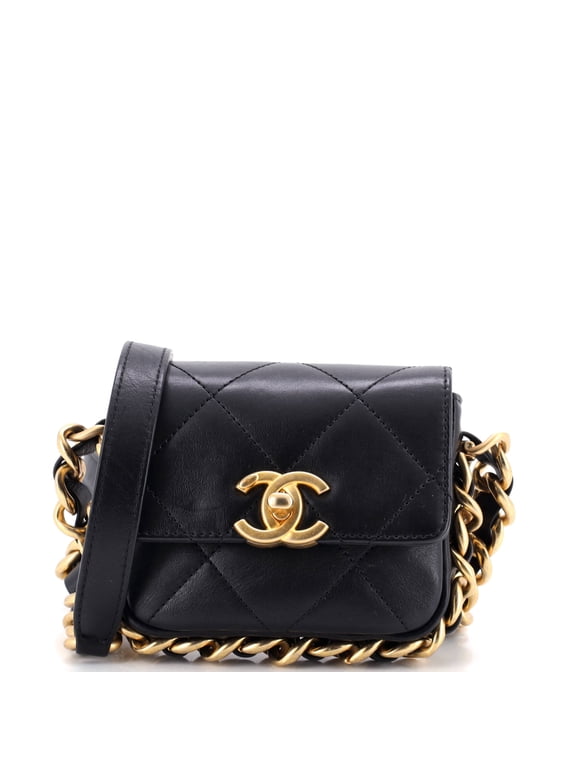 Pre-Owned Framing Chain Flap Bag Quilted Calfskin Mini By Rebag