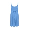 thumbnail image 7 of Women's Summer Casual Sleeveless Sling Backless Sleep Dress, Solid Round-Neck Nightgown, 7 of 7