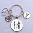 thumbnail image 5 of Family Key Chain Super Mom and Dad, Boys and Girls Mother's Day Father's Day Gift Key Chain Glass Cabochon Key Chain, 5 of 6