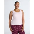 thumbnail image 2 of Joyspun Women’s Ribbed Tank with Inner Bra, 2-Pack, Sizes XS-3X, 2 of 7