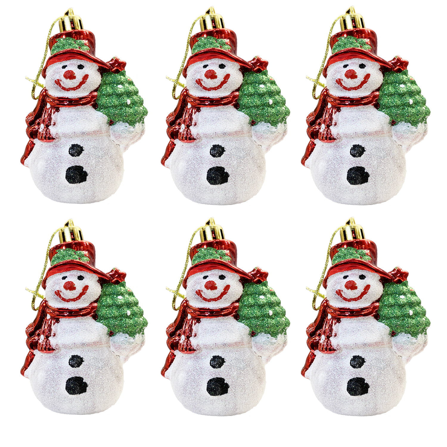 4Pcs Christmas Ornaments Gift Santa Claus Snowman Reindeer Toy Doll Hang Deco US 