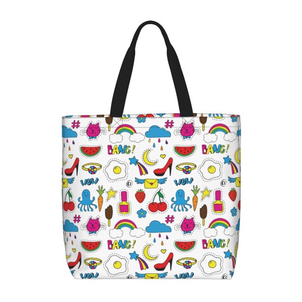 Easygdp Summer Bolsa Tote para Mujer, Bolso de Hombro para Trabajo, Playa, Viajes, Compras y Supermercado