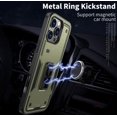 thumbnail image 2 of Case for iPhone 15,Military Grade  [Built-in Kickstand] Magnetic Ring Holder Heavy Duty TPU+PC Shockproof Drop Protection Phone Case for iPhone 15,6.1 inch (Olive), 2 of 11