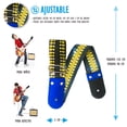 thumbnail image 3 of Correa para guitarra Strap o Tahali para guitarra acústica, bajo eléctrico, guitarra eléctrica Kidam  Zipper Azul, 3 of 5
