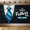 thumbnail image 6 of Elegant Design Happy Father's Day Banner Striped Tie Polyester Material Suit Decoration for Father's Day Celebration Event, 6 of 8
