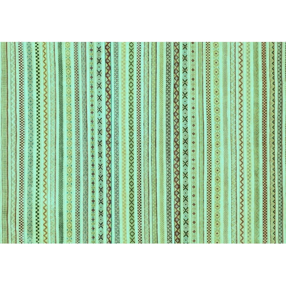 Ahgly Company Indoor Rectangle Abstract Light Blue Modern Area Rugs, 8' x 10'