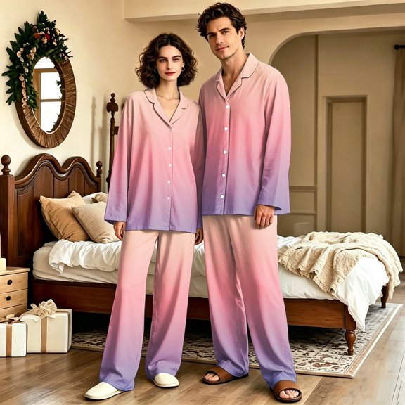 Dwelliawo Mens Flannel Pajama Sets Plaid Cotton Pajamas Pjs Set Button Down Soft Warm Lounge Sleepwear Tops & Pjs Pants Red XL