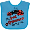 thumbnail image 3 of Inktastic My Great Grandma Loves Me with Cute Ladybugs Boys or Girls Baby Bib, 3 of 4