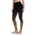 thumbnail image 6 of Bibifish Womens Yoga Pants Black Star Print Yoga Pants High Waist Shiny Fabric Party & Streetwear Festive Ladies Trendy Leggings, 6 of 8