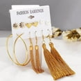 thumbnail image 3 of 6 Pairs Boho Stud Bohemian Hoop Ears Sets for s -, 3 of 8