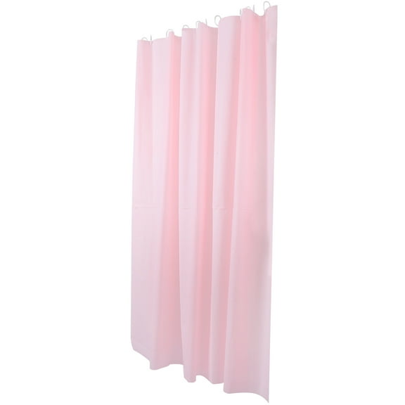 BESTYASH Peva Waterproof Shower Curtain Pink Solid Color for Bathroom with Easy Install Hooks