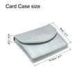 thumbnail image 2 of Uxcell PU Leather Business Card Case, Business Name Card Holder Wallet for Women Credit ID Card, Silver Tone, 2 of 6
