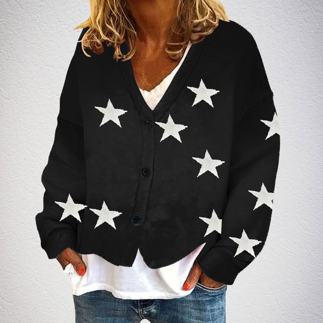 Amzcrzy Cardigans pour Femmes Cardigan Décontracté pour Femmes à Boutons Veste de Mode Imprimée Manteau Cardigan pour Femmes Vestes pour Femmes Hauts à Manches Longues pour Femmes Veste pour Femmes Vêtements pour Femmes Hauts pour Femmes