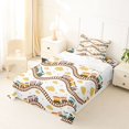 thumbnail image 5 of Manfei Boys Train Twin Sheets,Yellow Clouds Pattern Bedding,3pcs,1 Fitted Sheet and 1 Pillowcase, 5 of 6