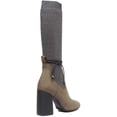 thumbnail image 3 of JUSTINREESS Holly Women's Block Heel Nubuck Leather Boot With Sock In Olive Size 10, 3 of 6
