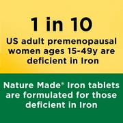 Nature Made Iron 65 mg (325 mg Ferrous Sulfate) Tablets, Dietary Supplement, 190 Count