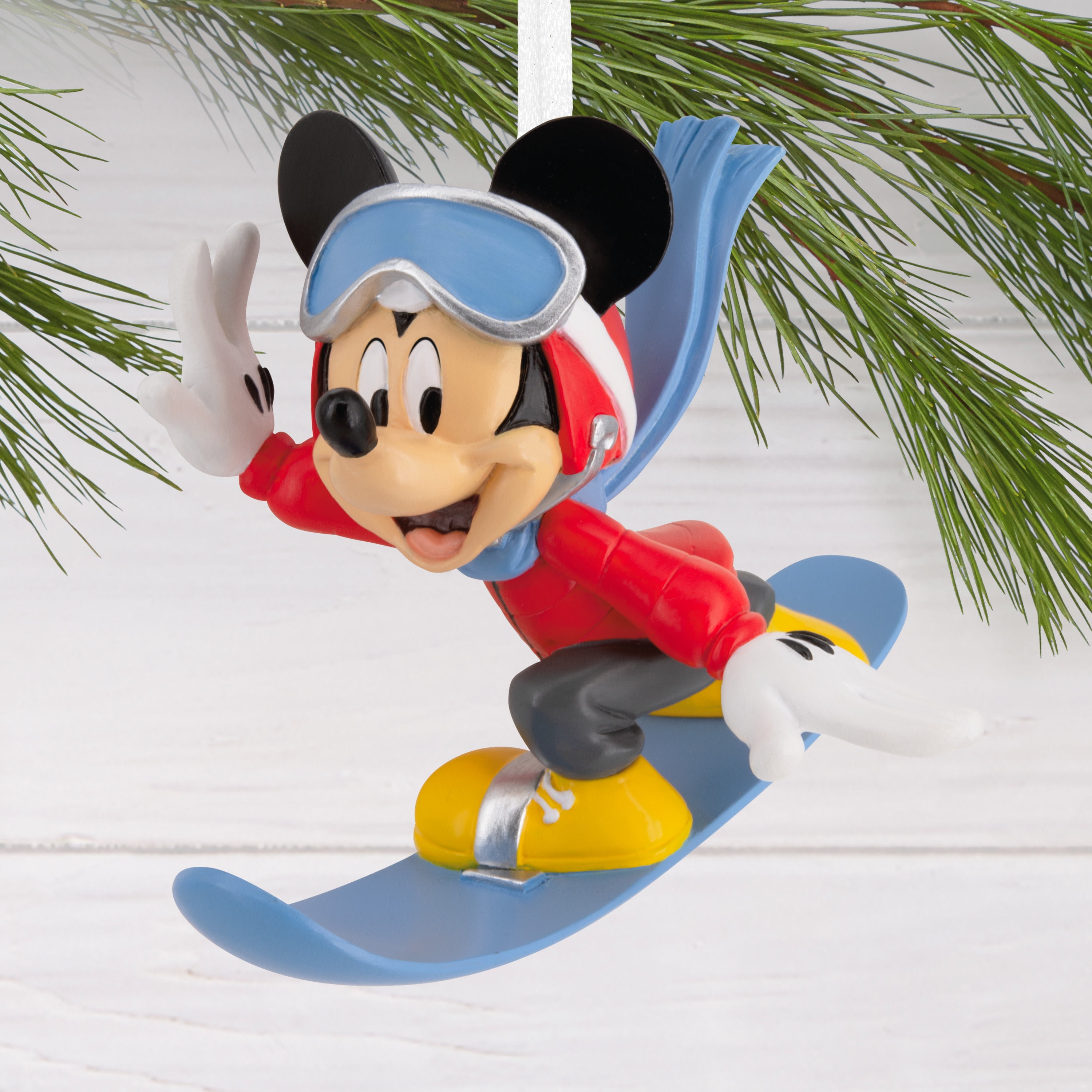 Hallmark Disney Mickey Mouse Snowboarding Christmas Ornament