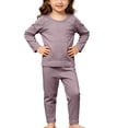 thumbnail image 5 of LEKWK Toddler Boys Girls Pajamas Long Sleeve Loungewear Tops Matching Straight Leg Pants Kids Cotton Sleepwear Fall Casual Home Nightwear 6M-7Y, 5 of 9