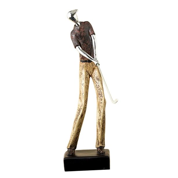 Modern Man Golfer Statue Decorative Figurine Sculpture for Bedroom