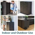 thumbnail image 4 of Sunnydaze 39-Gallon Solid Patio 2-Compartment Polypropylene Resin Outdoor Trash Can, Black, 4 of 14