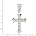 thumbnail image 3 of Auriga Fine Jewelry 925 Sterling Silver Rhodium-plated CZ Cross Pendant for Women (L - 2.52 inch, W - 32 inch), 3 of 6