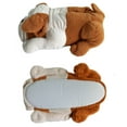 thumbnail image 4 of Onmygogo Indoor Fuzzy Winter Animal Bulldog Plush Slippers for Women and Men(Women Size 7-9, Brown), 4 of 6